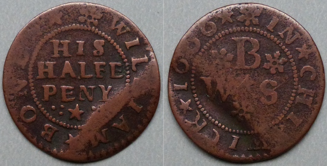 Chiswick, William Bond 1666 halfpenny